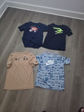Nike Kids Short-Sleeve Graphic Tee Pack - Navy, Tan, Light Blue